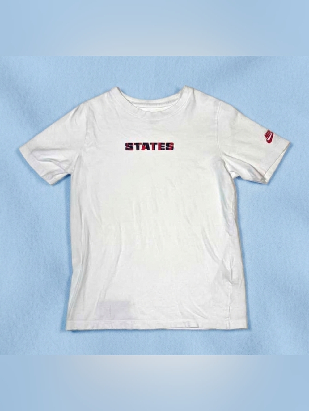 Nike States USA Soccer Tee T-Shirt Youth XL White Crew Neck Short Sleeve